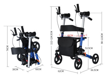 გადასაადგილებელი ვოლქერი იდაყვის ყავარჯნებით